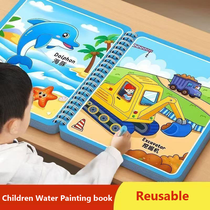 Reusable Water Magic Coloring Book - Livro de desenho de água mágico