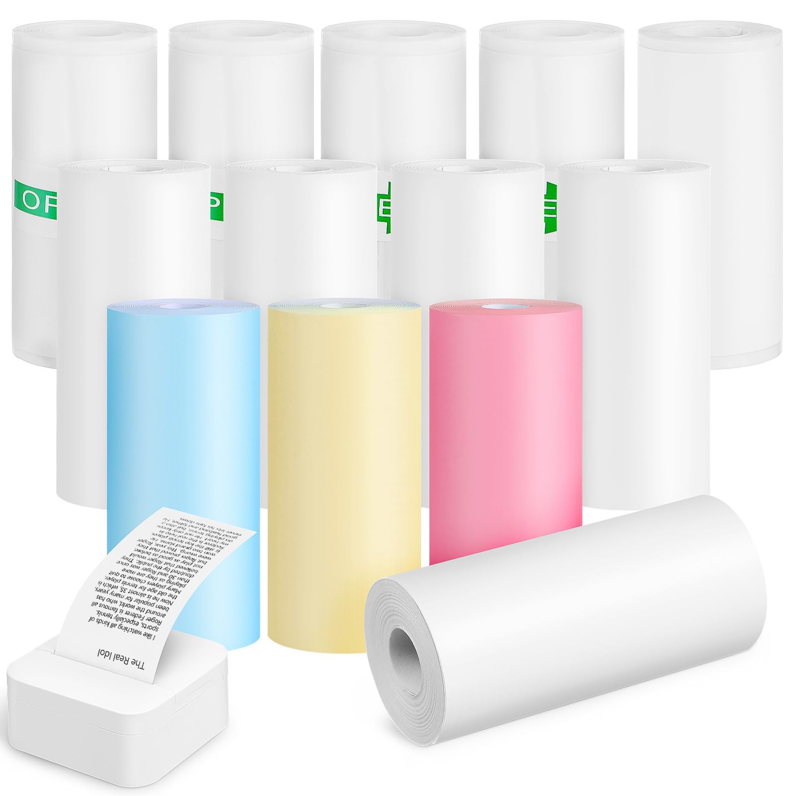 Mini Pocket Thermal Printer Paper Roll - Papel para Impressora Térmica Mini, 13