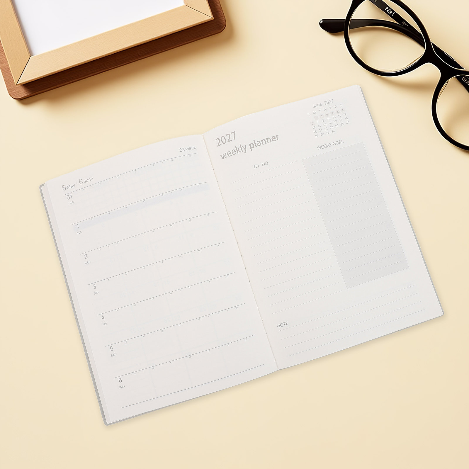 A5 Spiral Dotted Grid Notebook - Caderno de Planejamento Profissional 2027 A5