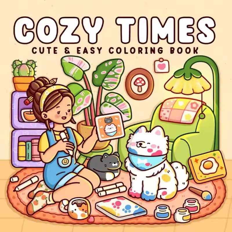 Adult Coloring Book Stress Relief - Livro de colorir bonito e fácil