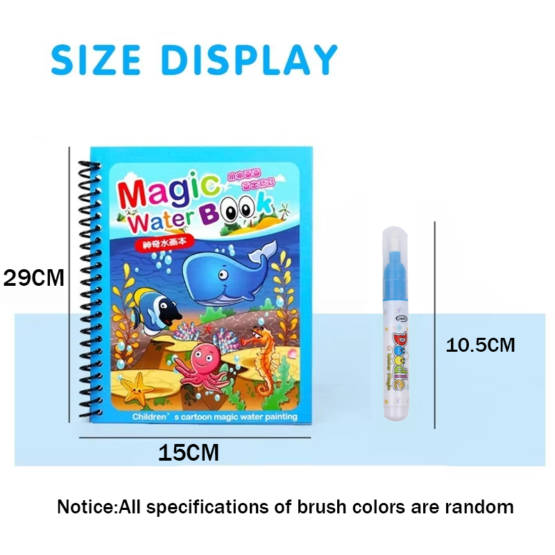 Livro Mágico de Pintura com Ág - Reusable Water Magic Coloring Book avaliação e preço