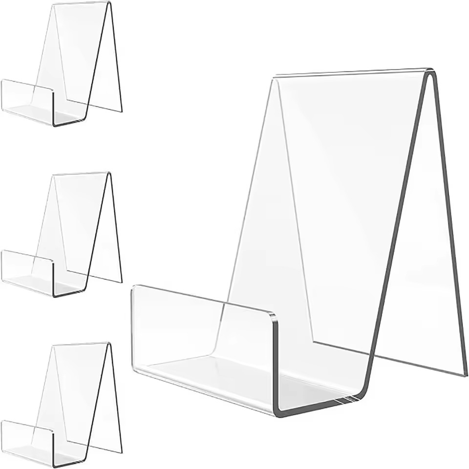 4 pçs acrílico livro suporte p - Clear Acrylic Book Stand Holder avaliação e preço