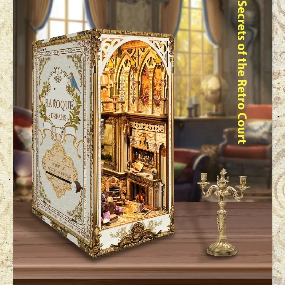 Handmade Madeira Bookend para  - Diy Wooden Book Nook Kit Shelf Insert avaliação e preço