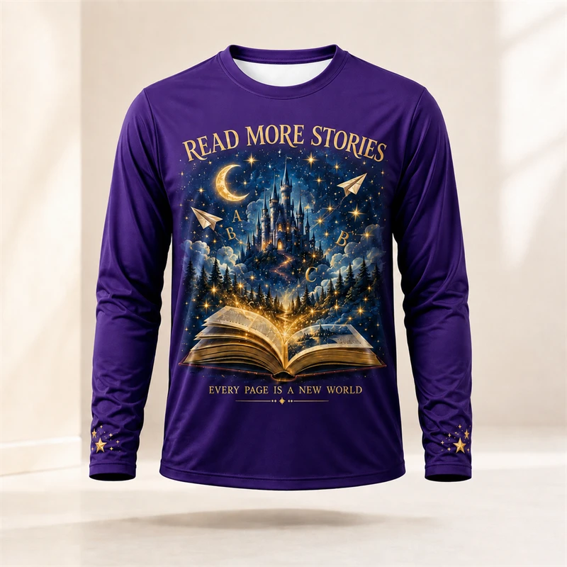Camiseta de manga comprida com - Books avaliação e preço