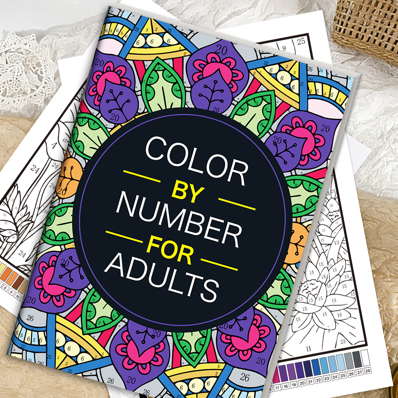 Livro de Colorir por Número pa - Adult Coloring Book Stress Relief avaliação e preço
