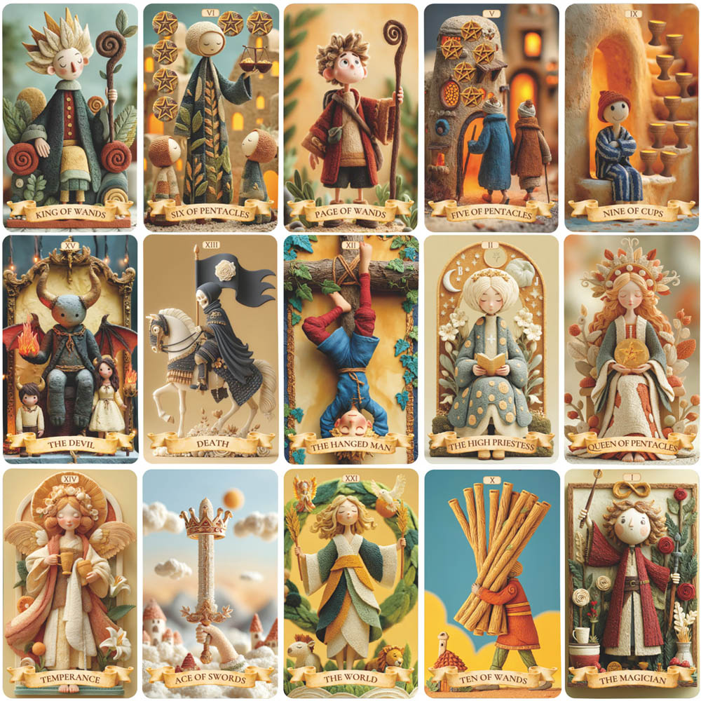 Conjunto de 78 cartas de tarô, - Tarot Deck With Guidebook avaliação e preço