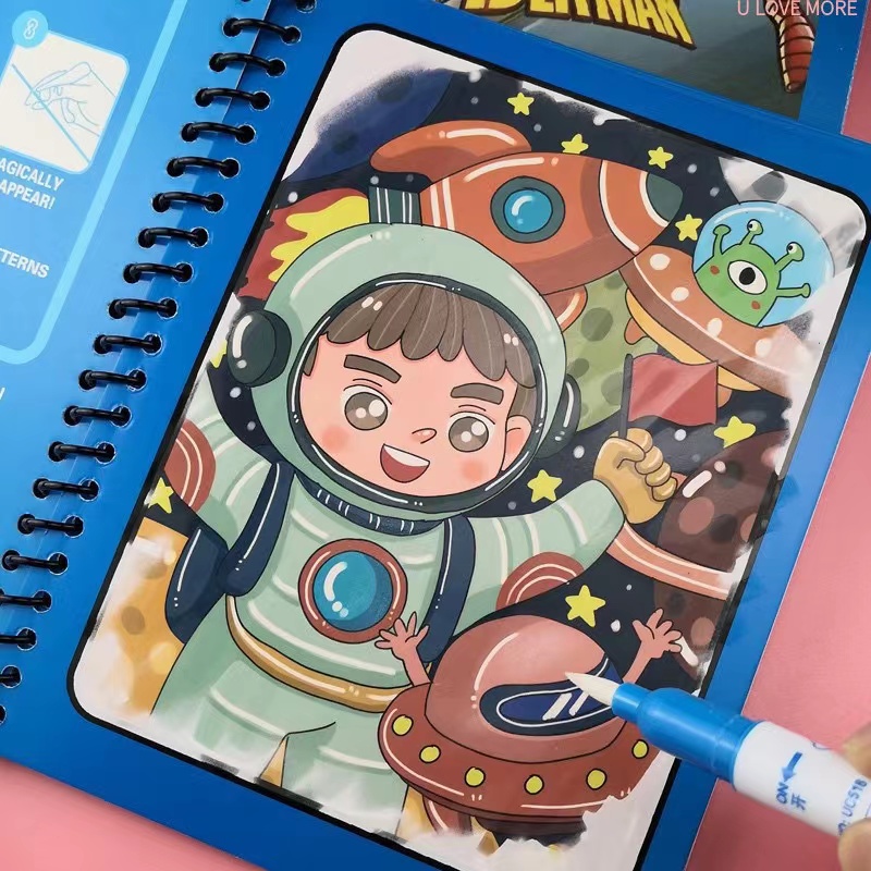 1Pcs Livro Mágico Água Desenho - Reusable Water Magic Coloring Book avaliação e preço