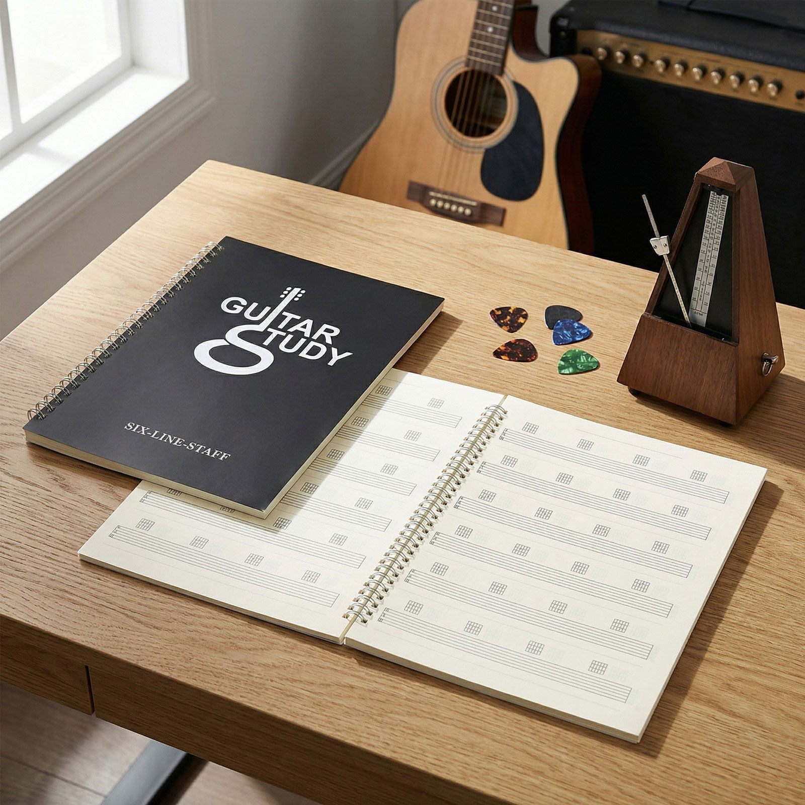 2 unidades de caderno de tabla - Blank Sheet Music Notebook avaliação e preço