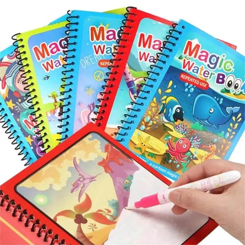 1 livro + 1 caneta reutilizáve - Reusable Water Magic Coloring Book avaliação e preço