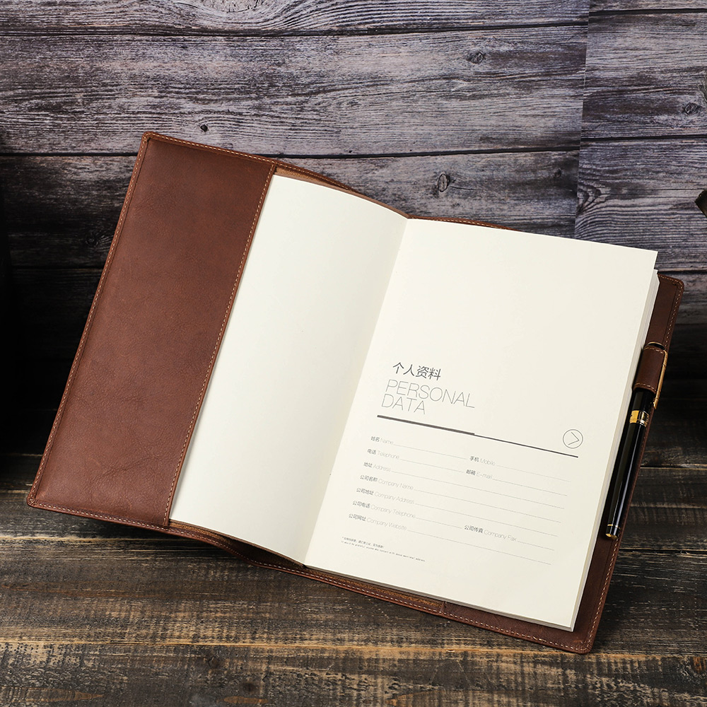 Capa retrô de couro genuíno pa - Stationery Books avaliação e preço